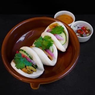 Chicken Satay Buns 3 Pieces